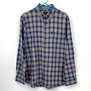 G.H. Bass & Co. Blue and Tan Checkered Shirt Men’s Size XL